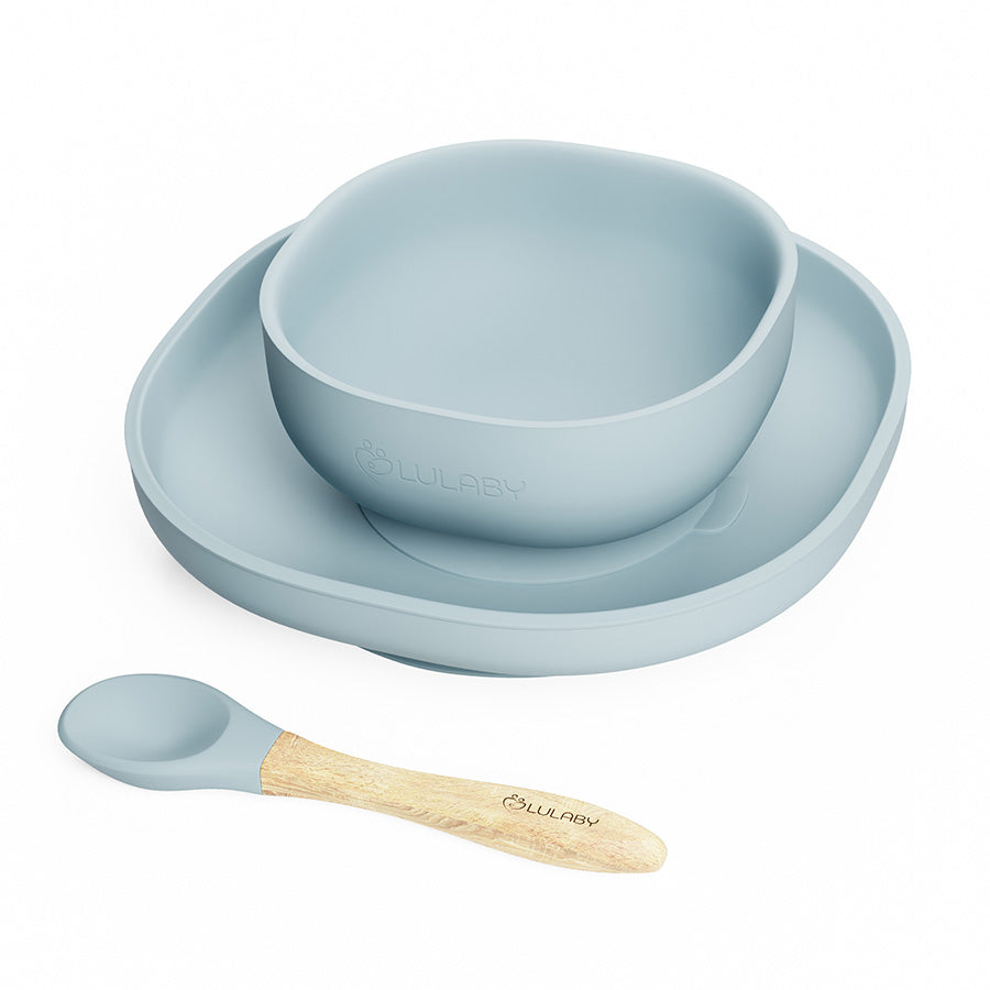 6-dielny silikónový set riadu pre deti