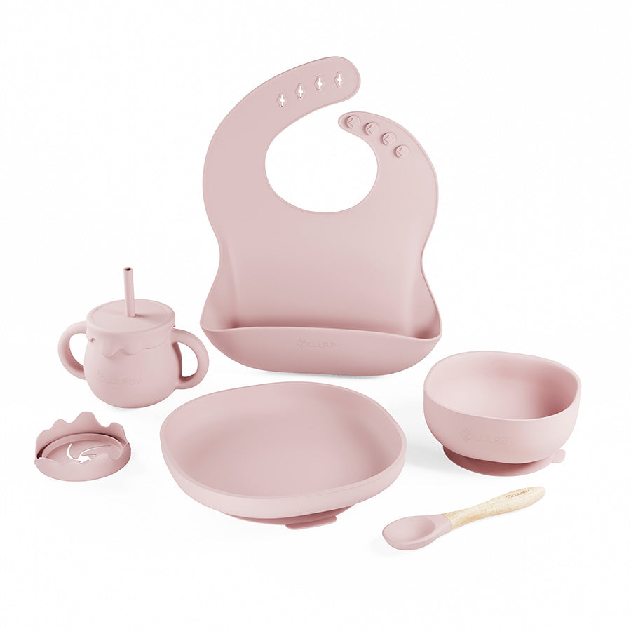 6-dielny silikónový set riadu pre deti