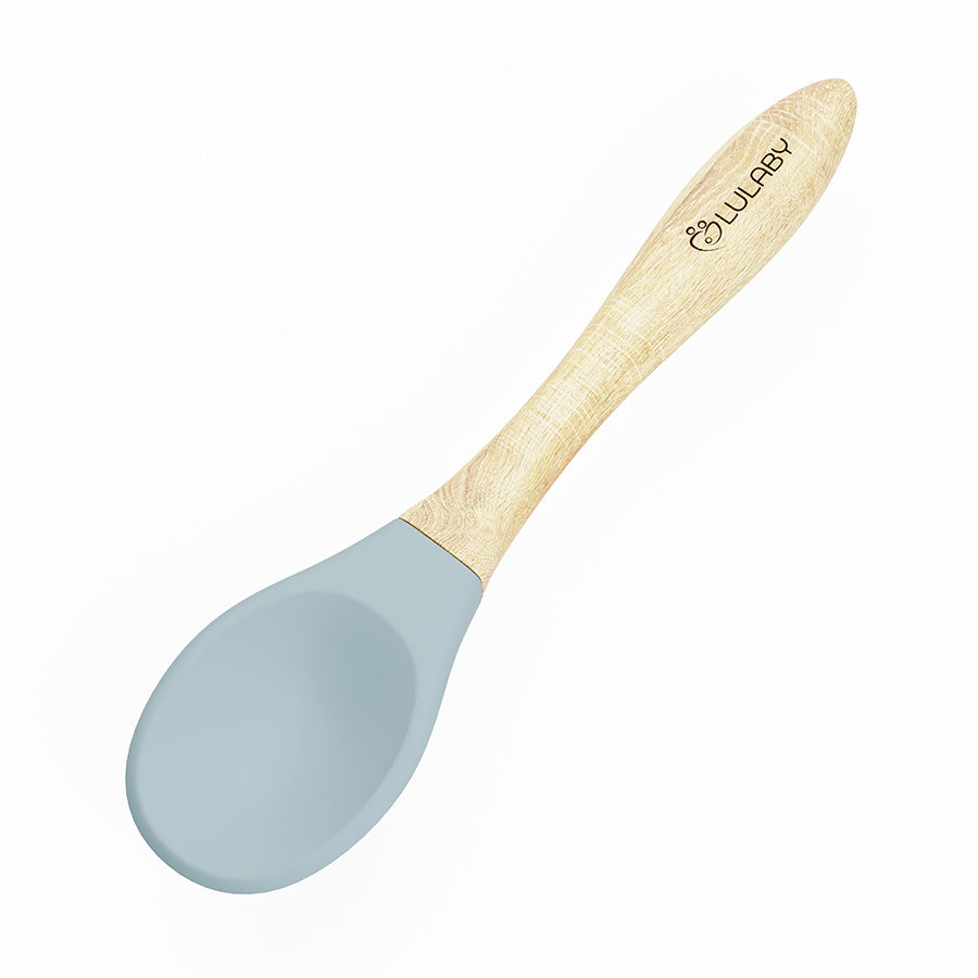 Silikónový riad pre deti 6-dielny Pastel Blue