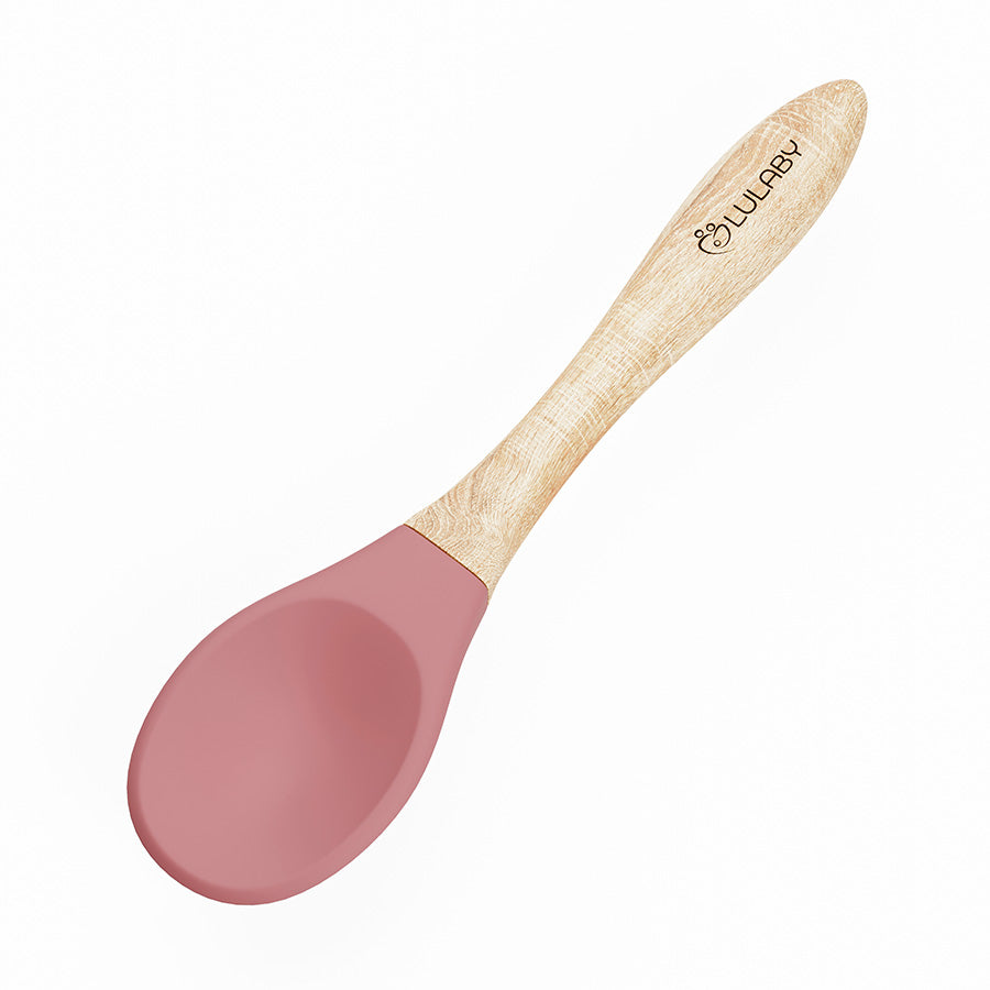 Silikónový riad pre deti 6-dielny Rose Pink