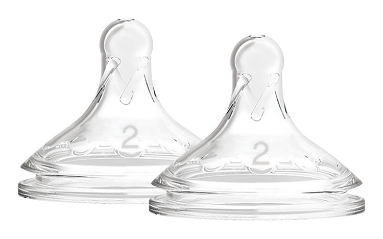 Cumlík na fľaše Option+ široké hrdlo 3m+ silikónový 2ks