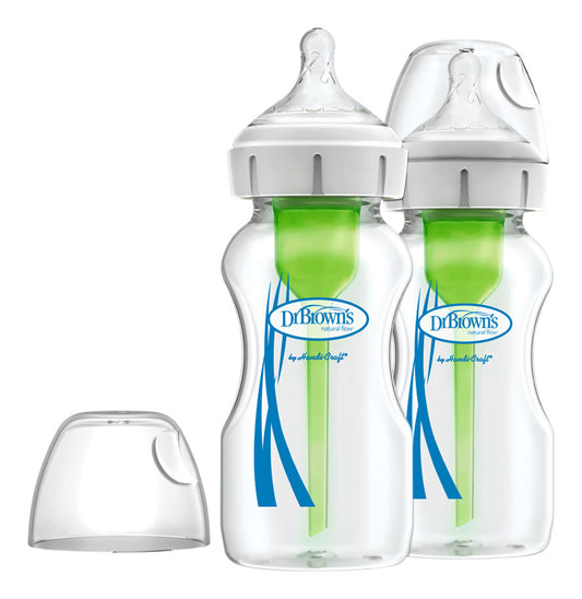 Fľaša antikolik Options+ široké hrdlo 2x270ml sklo