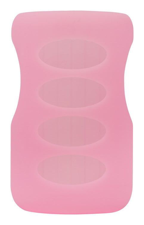 Obal na sklenenú fľašu široké hrdlo 270ml silikónový ružový