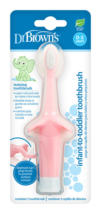 Zubná kefka tréningová 0-3r ružová