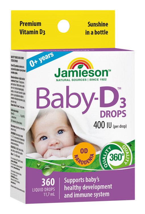 Baby-D™ Vitamín D3 400 IU kvapky 11,7 ml
