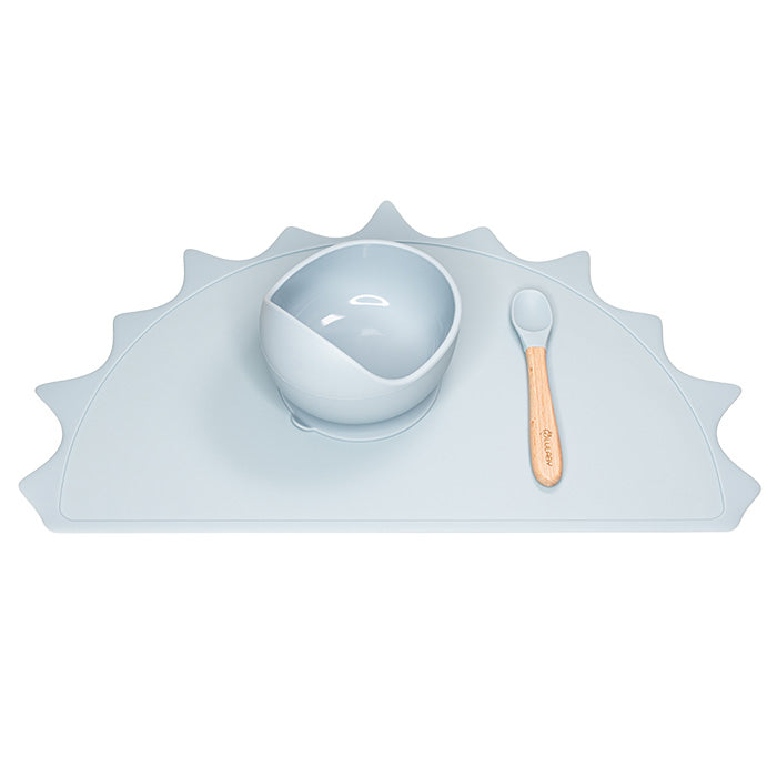 Silikónový riad pre deti 5v1 mini Pastel Blue