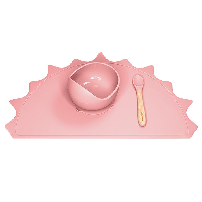 Silikónový riad pre deti 5v1 mini Rose Pink