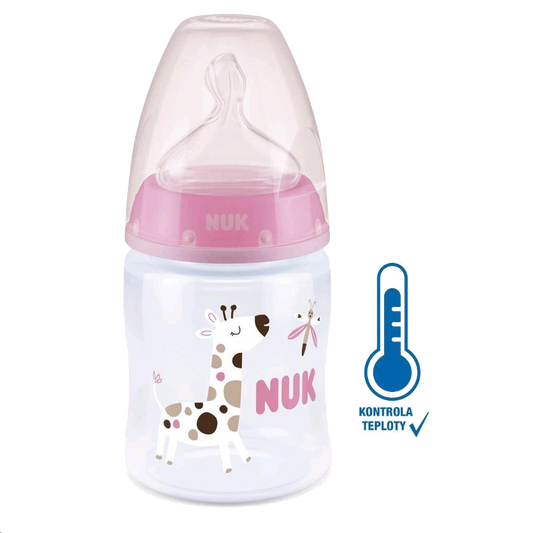 Dojčenská fľaša NUK First Choice Temperature Control 150 ml pink